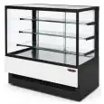 KONDITOREIVITRINE - MOD. EVOK_VT - UMLUFTKÜHLUNG - TEMPERATUR: °C +2/+4 - SCHIEBETÜREN AN DER RÜCKSEITE MIT DOPPELVERGLASUNG - 5-SEITIG ISOLIERVERGLAST - 3 GLAS-ABLAGEN MIT BELEUCHTUNG - AUTOMATISCHE ABTAUUNG - CE ZEICHEN - TIEFE DER AUSLAGEFLÄCHE: 66 CM