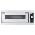 ELEKTRO-PIZZAOFEN - MECHANISCHE BEDIENUNG - Mod. TRAYS 6 ALTO GLASS - 1 Backkammer - Schamottsteinboden- Backkammermaße in cm (BxTxH):  82 x 108 x 27 - Kapazität: Anzahl Pizzen insgesamt 6 (Ø cm 35)/3 Backbleche, vertikal ausgerichtet 60x40 cm - Leistung 