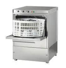 Gläserspülmaschine - Edelstahl AISI 304 18/10 - Mod. J 36 - mit Laugenpumpe - max. Einschubhöhe: 18 cm - runder Korb: ⌀ 36 cm - Spüldauer: 120" - Produktmaße in cm (B x T x H): 42,5 x 45,5 x 60,6